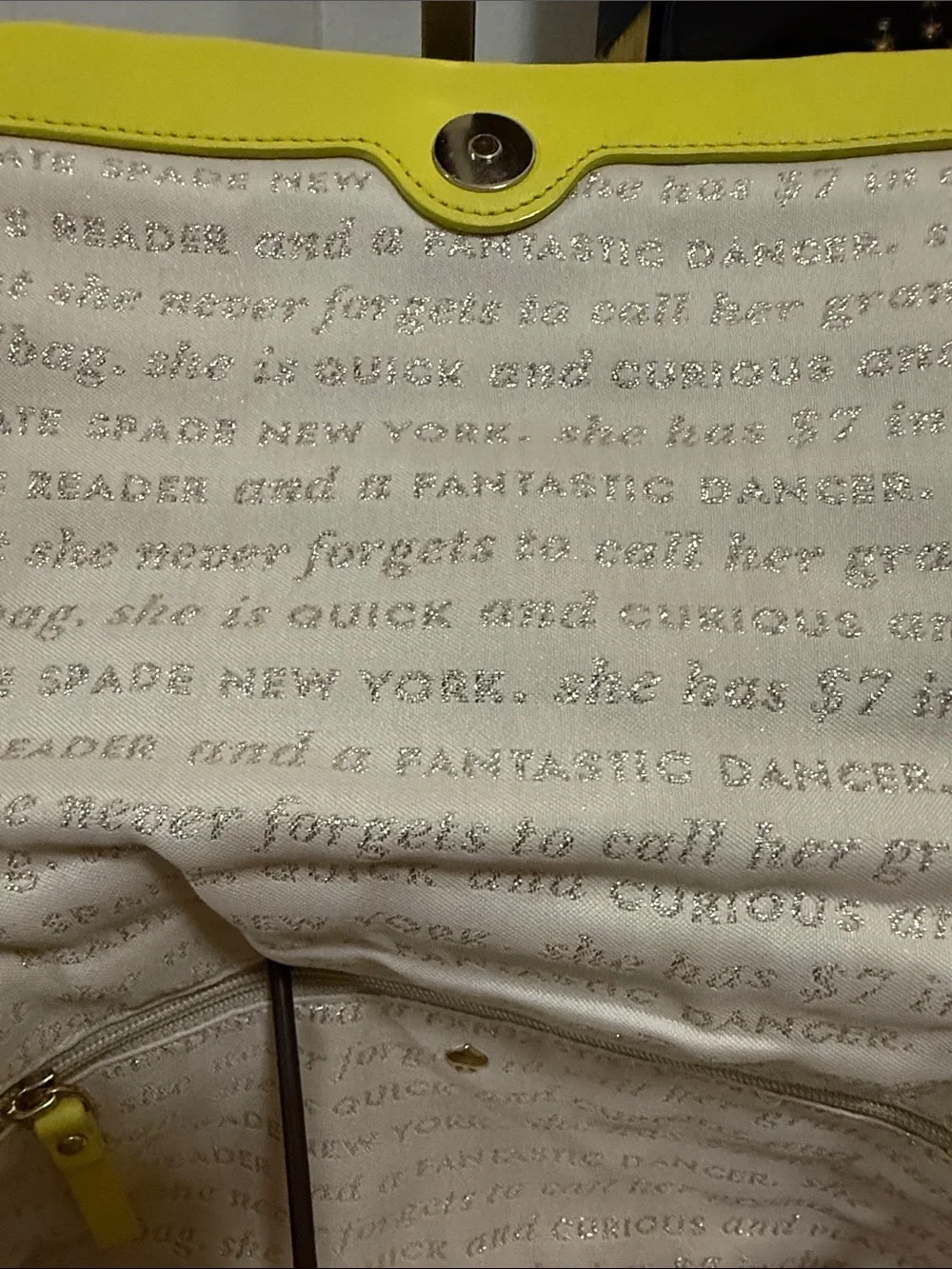 Kate Spade Story Book Yellow Quilted Chain-Handle Crossbody Bag